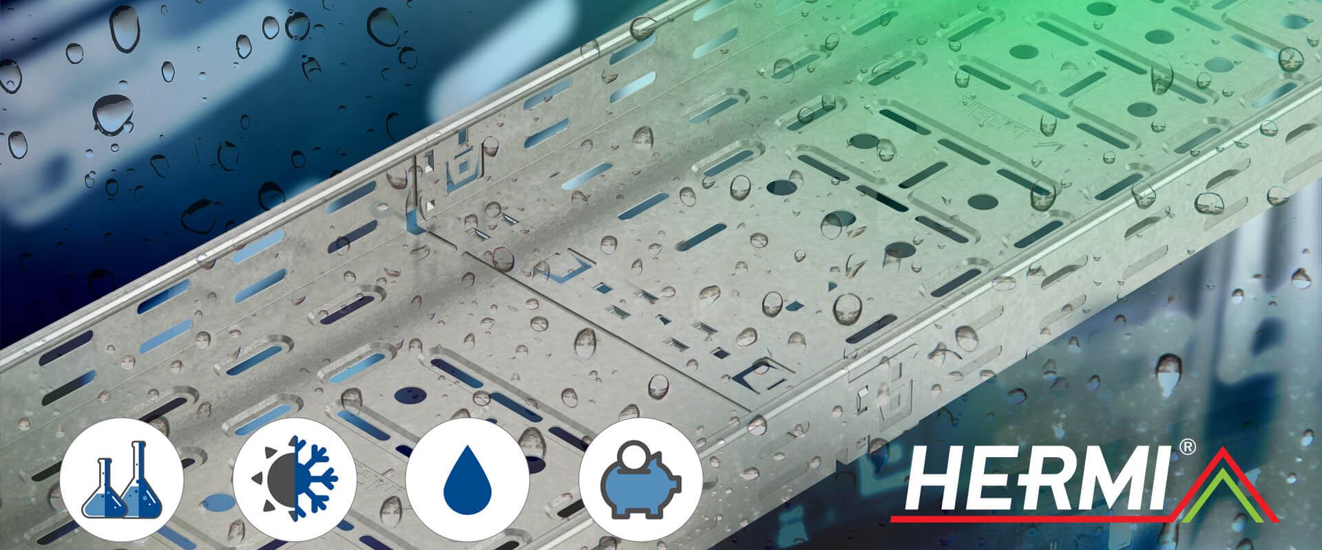 Hermi Fast Klick® kabelske police iz materijala Magnelis®